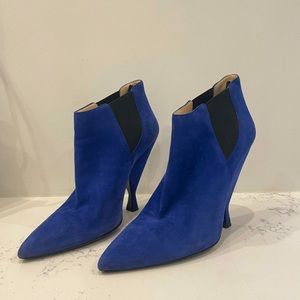 Cobalt Prada booties